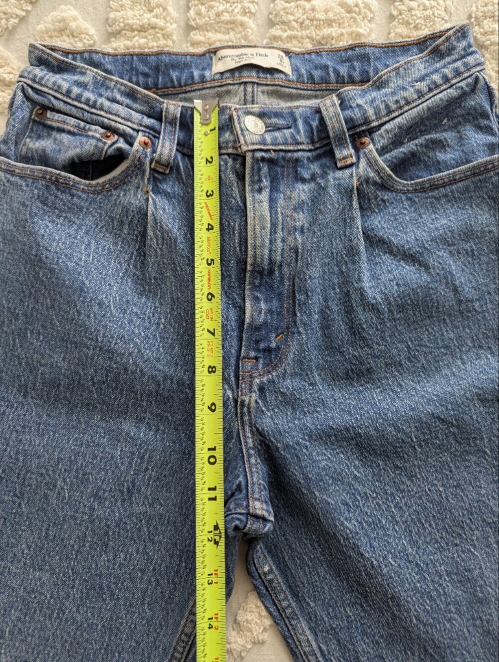 Abercrombie & fitch the 80s mom high rise Ankle jeans With Pleats Size 28 / 6 S - Picture 4 of 8